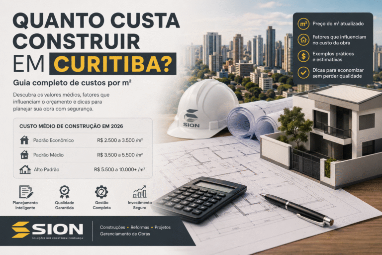 Quanto Custa Construir em Curitiba em 2026? Veja o Preço do m²